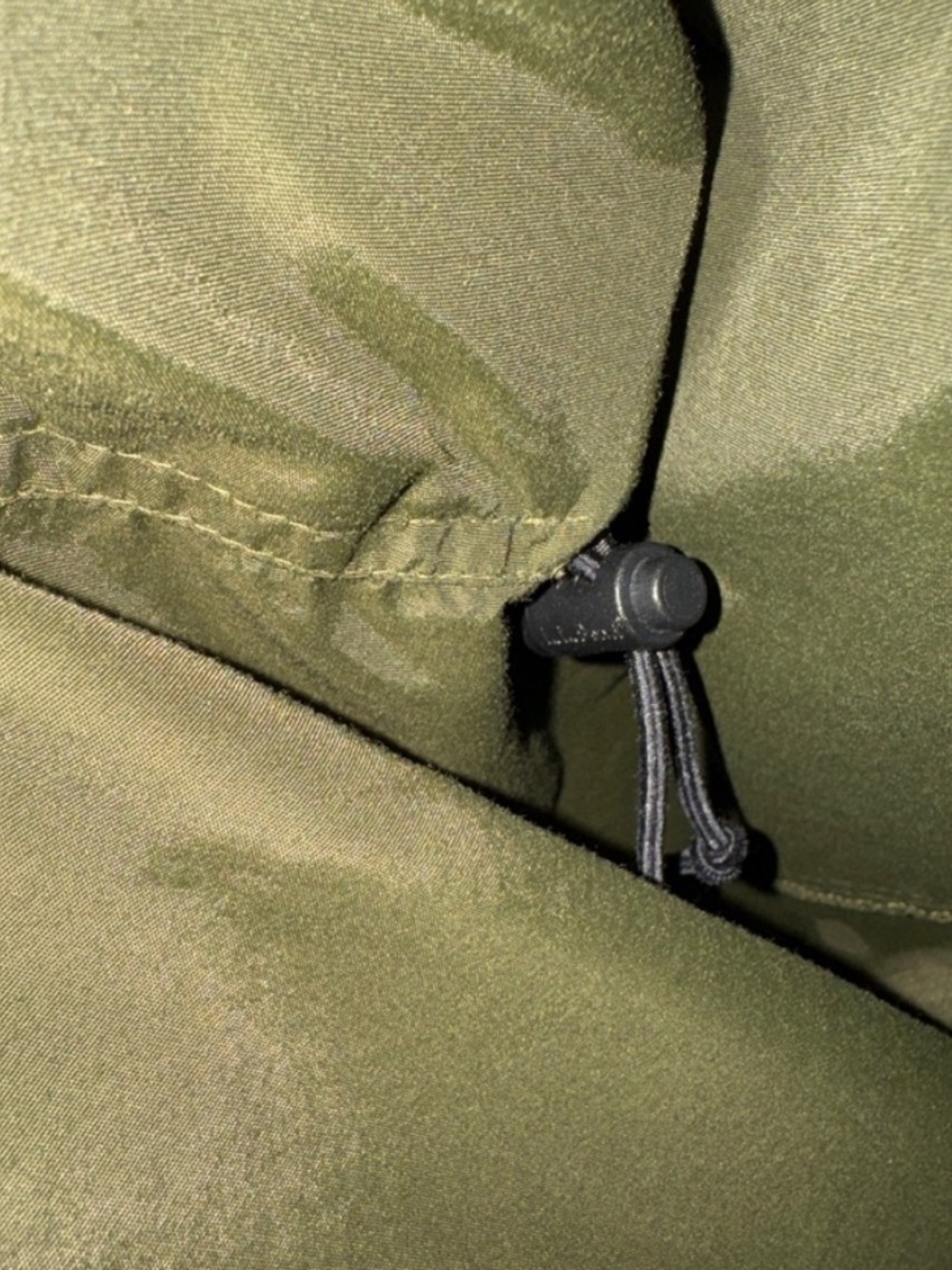 Vintage LL Bean Anorak Windbreaker Pullover Jacket Olive Green Mens Hooded - Picture 5 of 5